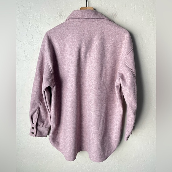 H&M shirt Shacket jacket pink small bloggers favorite - Picture 8 of 12